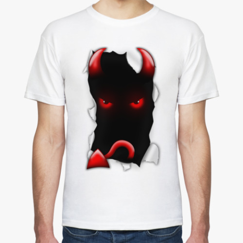 Футболка с принтом 'Дьявол'