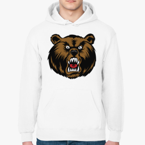 Толстовка худи с принтом Crazy Bear