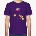 Глазастый спутник, ракета и НЛО в космосе