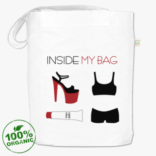 Сумка шоппер с принтом Inside my bag