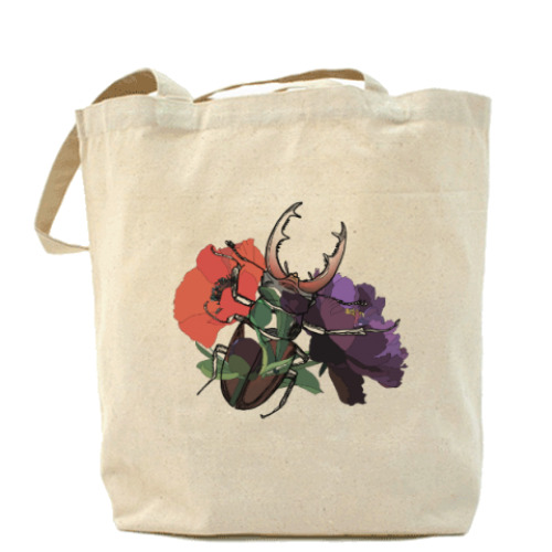 Сумка шоппер с принтом Летний жук