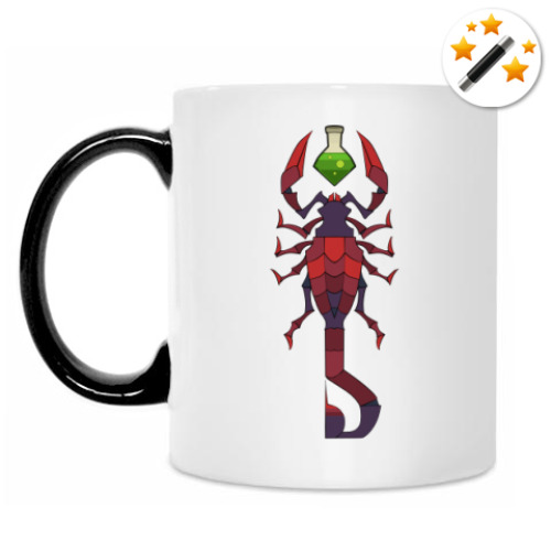 Кружка-хамелеон с принтом Cкорпион