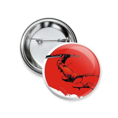 Значок 37мм самурай