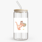 Банка с бамбуковой крышкой