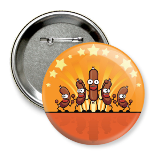 Значок 75мм с принтом Kolbasevo!