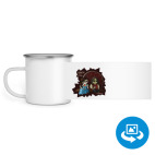 Кружка металлическая белая (круговая запечатка)