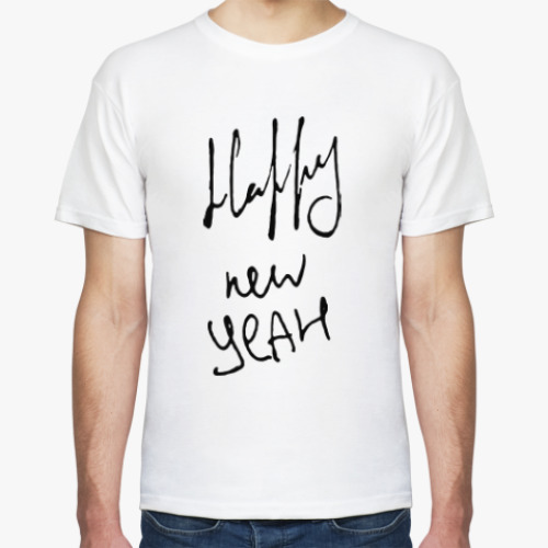 Футболка с принтом Happy new yeah!