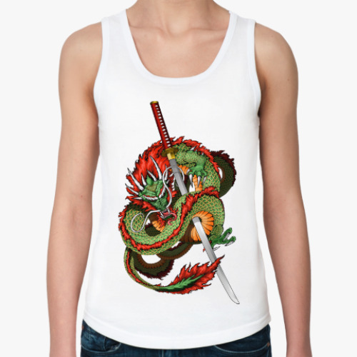 Женская майка с принтом Дракон