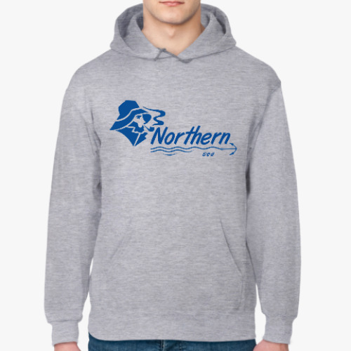 Толстовка худи с принтом Северное море