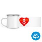 Кружка металлическая белая (круговая запечатка)