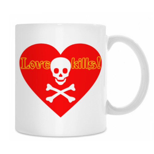 Кружка с принтом Love kills!