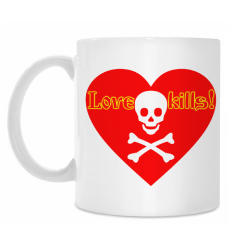 Кружка с принтом Love kills!