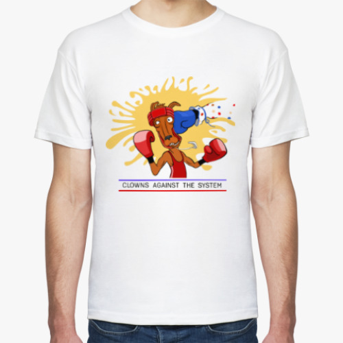 Футболка с принтом Клоун ломает систему