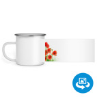 Кружка металлическая белая (круговая запечатка)