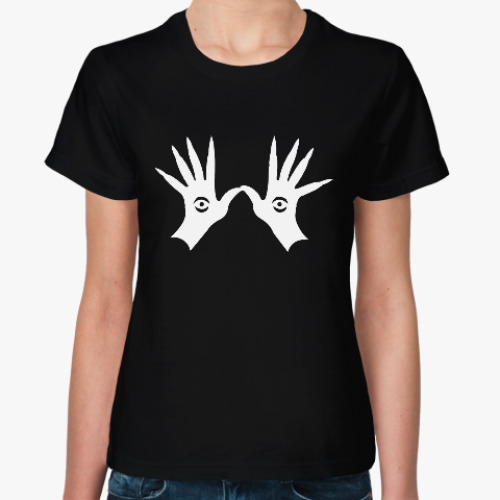 Женская футболка с принтом Рука с глазами (Лабиринт фавна)