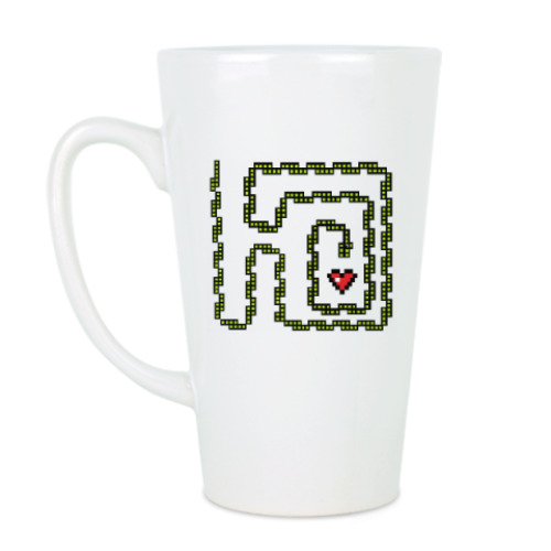 Чашка Латте с принтом Змейка