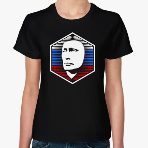 Женская футболка с Путиным