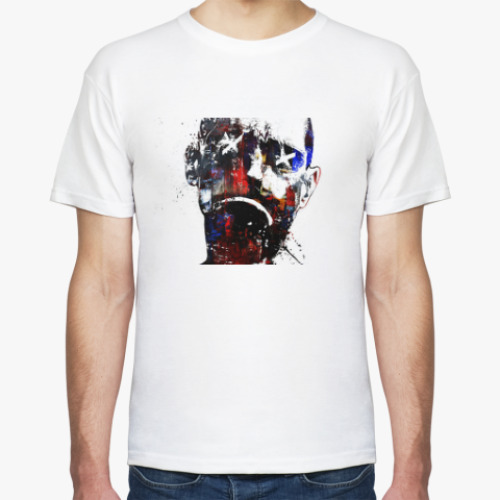 Футболка с принтом Человек абстракция