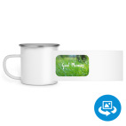 Кружка металлическая белая (круговая запечатка)