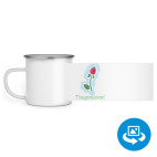 Кружка металлическая белая (круговая запечатка)