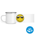 Кружка металлическая белая (круговая запечатка)