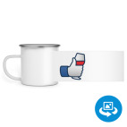 Кружка металлическая белая (круговая запечатка)