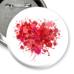 Сердце из брызг краски