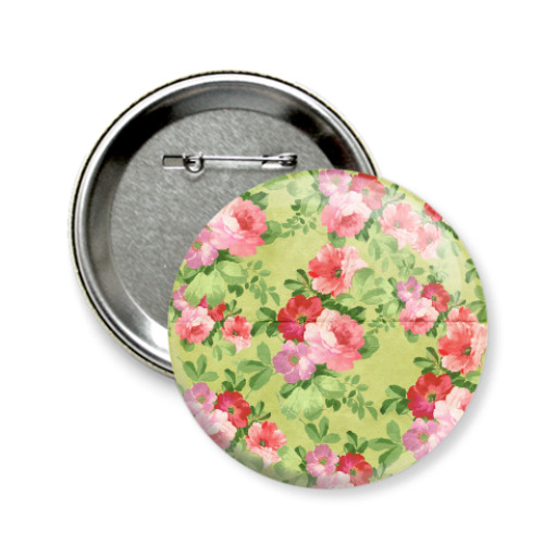 Значок 58мм с принтом Винтаж 1