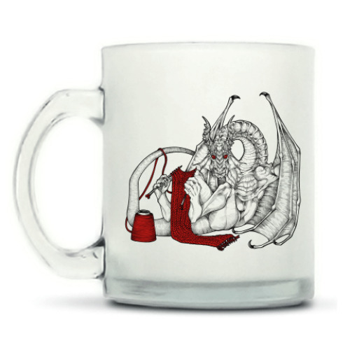 Кружка матовая с принтом И дракону нужен шарф