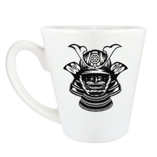 Чашка Латте с принтом Самурай