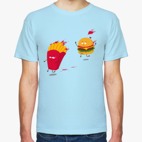 Футболка с принтом Фаст-фуд