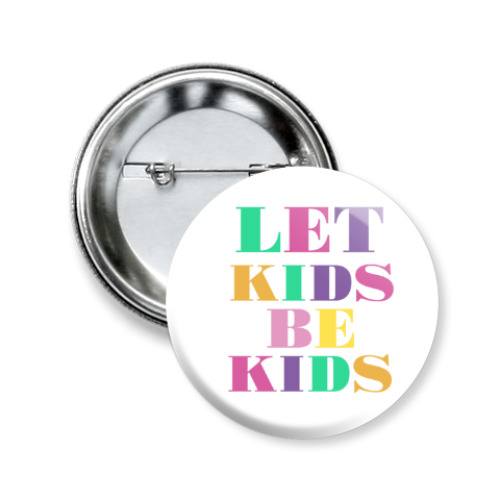 Значок 50мм с принтом дети