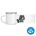 Кружка металлическая белая (круговая запечатка)