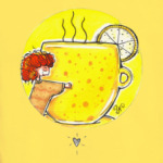 Желтая чашка