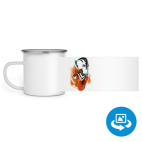 Кружка металлическая белая (круговая запечатка)