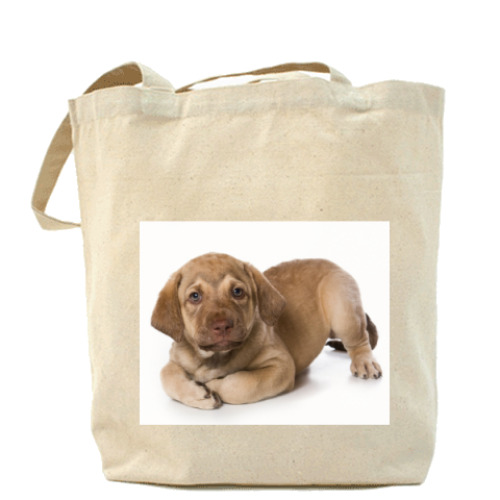 Сумка шоппер с принтом Щенки,щенята и собаки