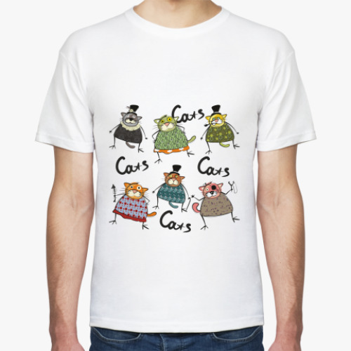 Футболка с принтом 'Коты'