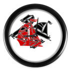 Настенные часы (без цифр) Парусник