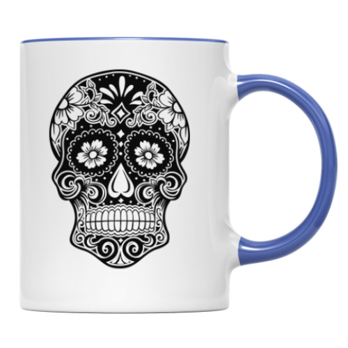 Кружка с принтом Стильный череп