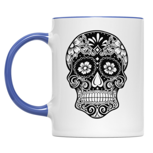Кружка с принтом Стильный череп