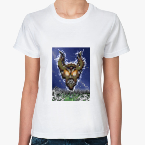 Классическая футболка с принтом Демон