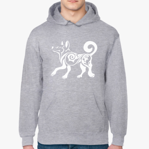 Толстовка худи с принтом Собака придет - добро принесет!