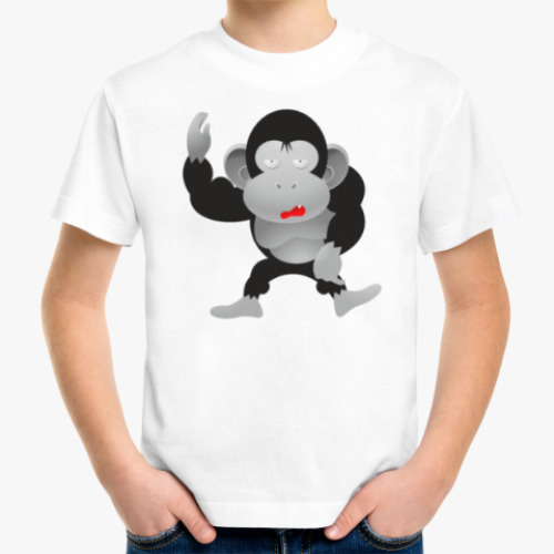 Детская футболка с принтом Обезьяна