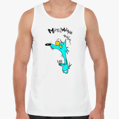 Майка с принтом Волк глазастый