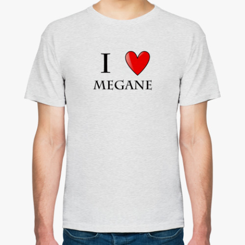 Футболка с принтом  I love Megane