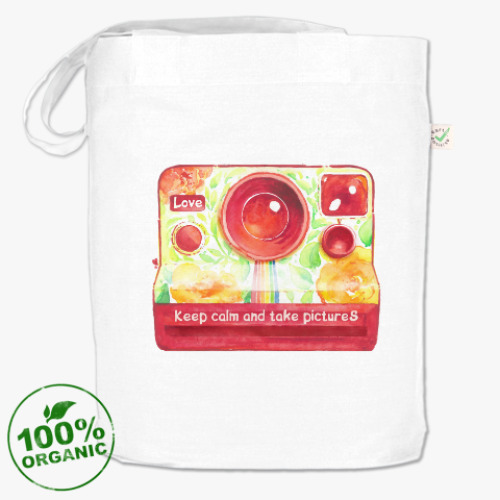 Сумка шоппер с принтом Акварельный Полароид