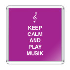 Магнит 6.5 x 6.5 см Keep calm and play music