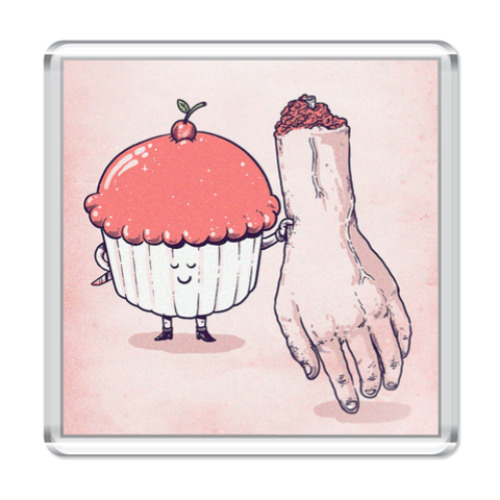 Магнит с принтом ХВАТИТ ЕСТЬ