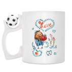 Кружка с футбольным мячиком