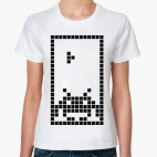 Классическая женская футболка Космический Захватчик (Тетрис)